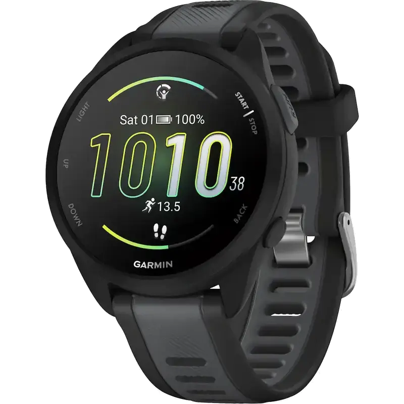 Forerunner 165 - Hardloopbandje - 43 mm - Zwart-Leigrijs