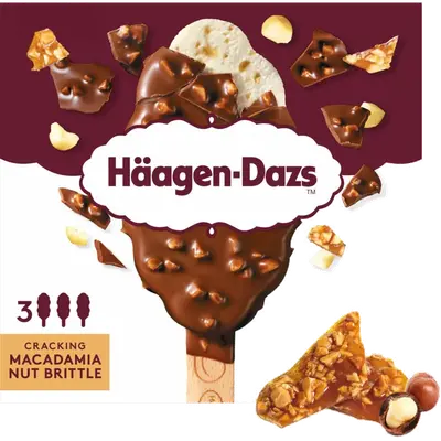 Cracking macadamia nut brittle