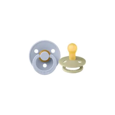 Colour Pacifier - Maat 1 - Fopspeen - 2 stuks - Khaki / Dusty Blue