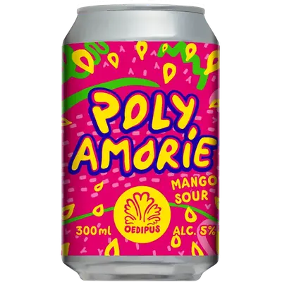 Polyamorie mango sour bier blik