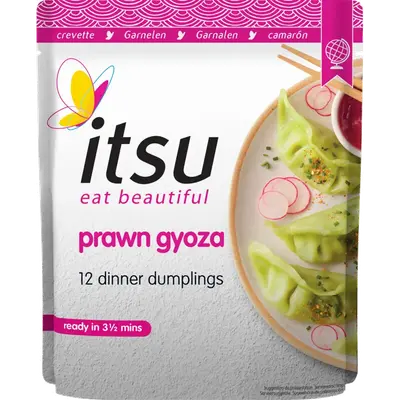Eat beautiful prawn gyoza
