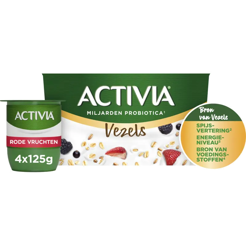 Yoghurt vezels rode vruchten 4-pack