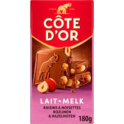 Bloc Melk rozijn hazelnoot