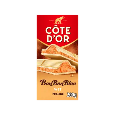 Bonbonbloc witte praline - 200 g