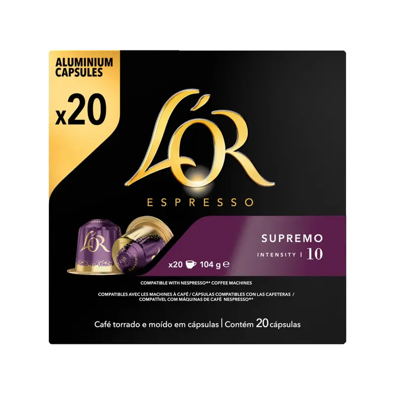 Espresso capsules supremo sterkte 10