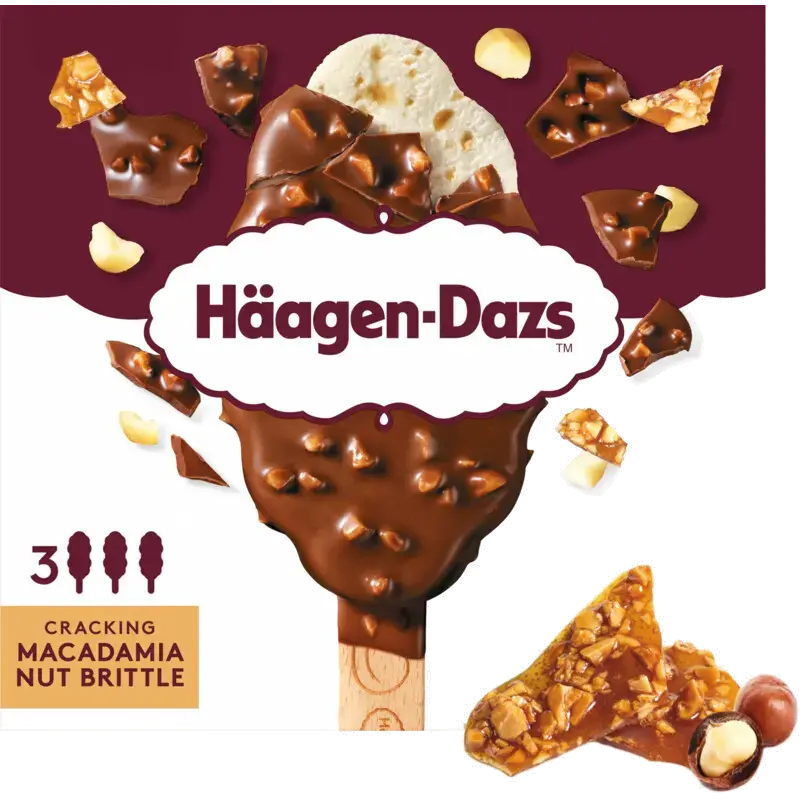 Cracking macadamia nut brittle